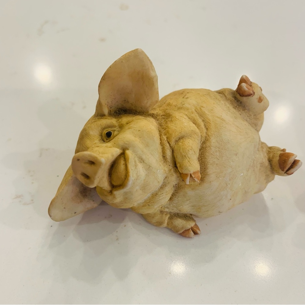 Vintage Set Of Three Little Pigs Ceramic 2001 By  Home Interiors No Flaws 3x2 in - Picture 2 of 12